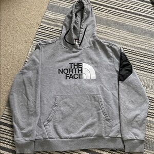 The North Face Men's Gray Hoodie with Black Accents